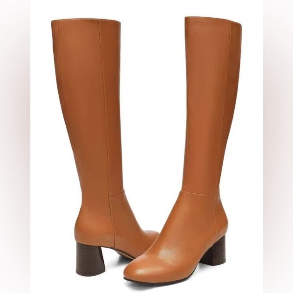 Joie Racquel Cognac Leather Knee High Boots Brown Size 5 NWOT